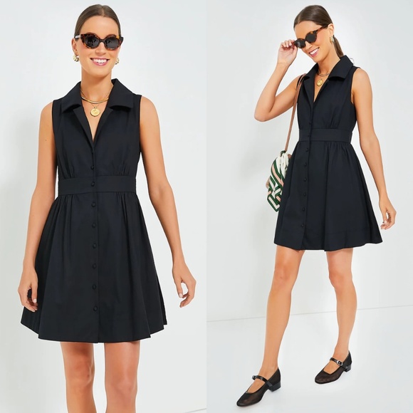 Tuckernuck Dresses & Skirts - Tuckernuck Pomander Place Black Sleeveless Noelle Shirt Dress XXL